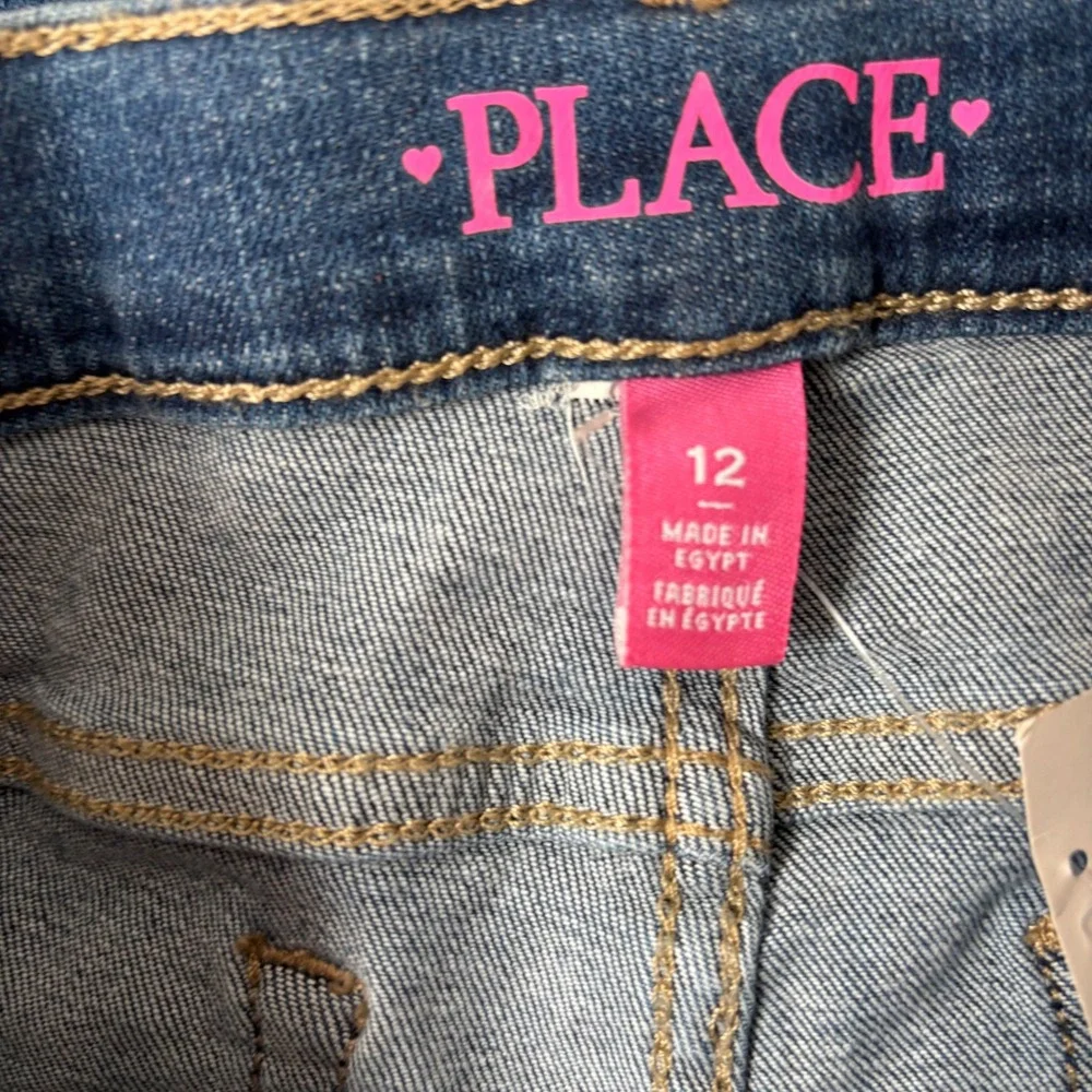 The Childrens Place Girls 12 Austin Wash Flare Jeans NEW Stretch Cotton Denim